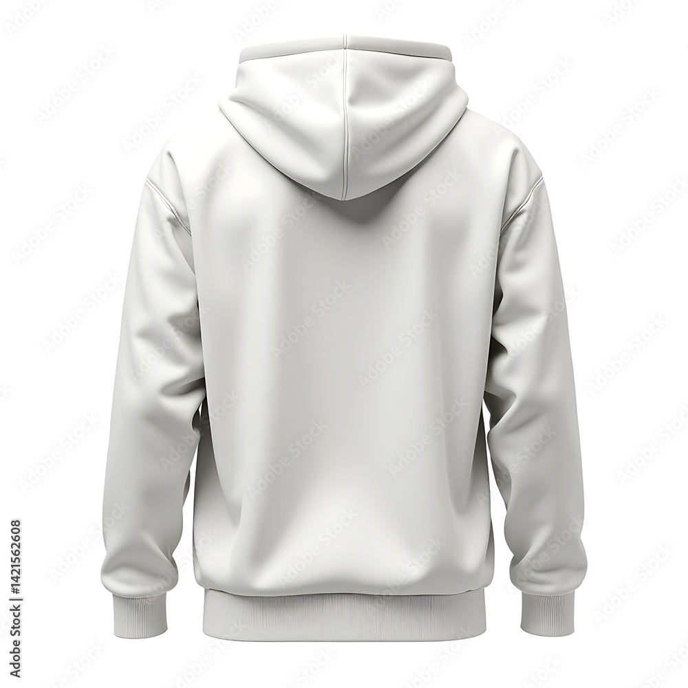Plain white hoodie back view casual comfortable apparel clothing sweatshirt pullover Plain white hoodie back view casual comfortable apparel clothing sweatshirt pullover