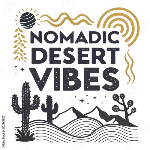 Nomadic Desert Vibes vector