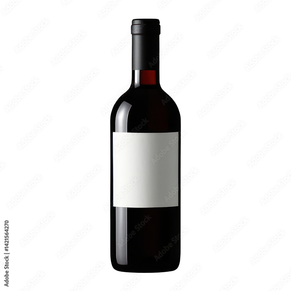 Isolated Wine Bottle On Transparent Background, Generative AI Isolated Wine Bottle On Transparent Background, Generative AI