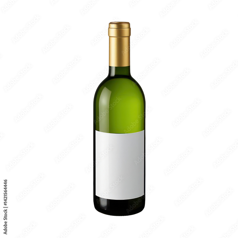 Isolated Wine Bottle On Transparent Background, Generative AI Isolated Wine Bottle On Transparent Background, Generative AI
