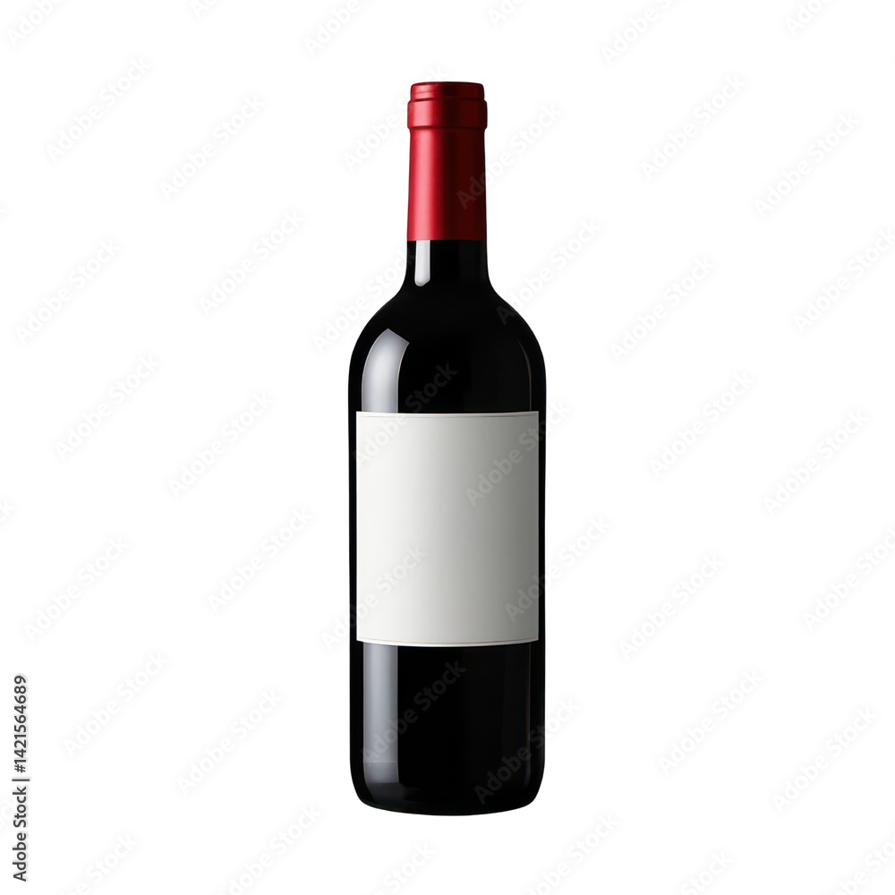Isolated Wine Bottle On Transparent Background, Generative AI Isolated Wine Bottle On Transparent Background, Generative AI