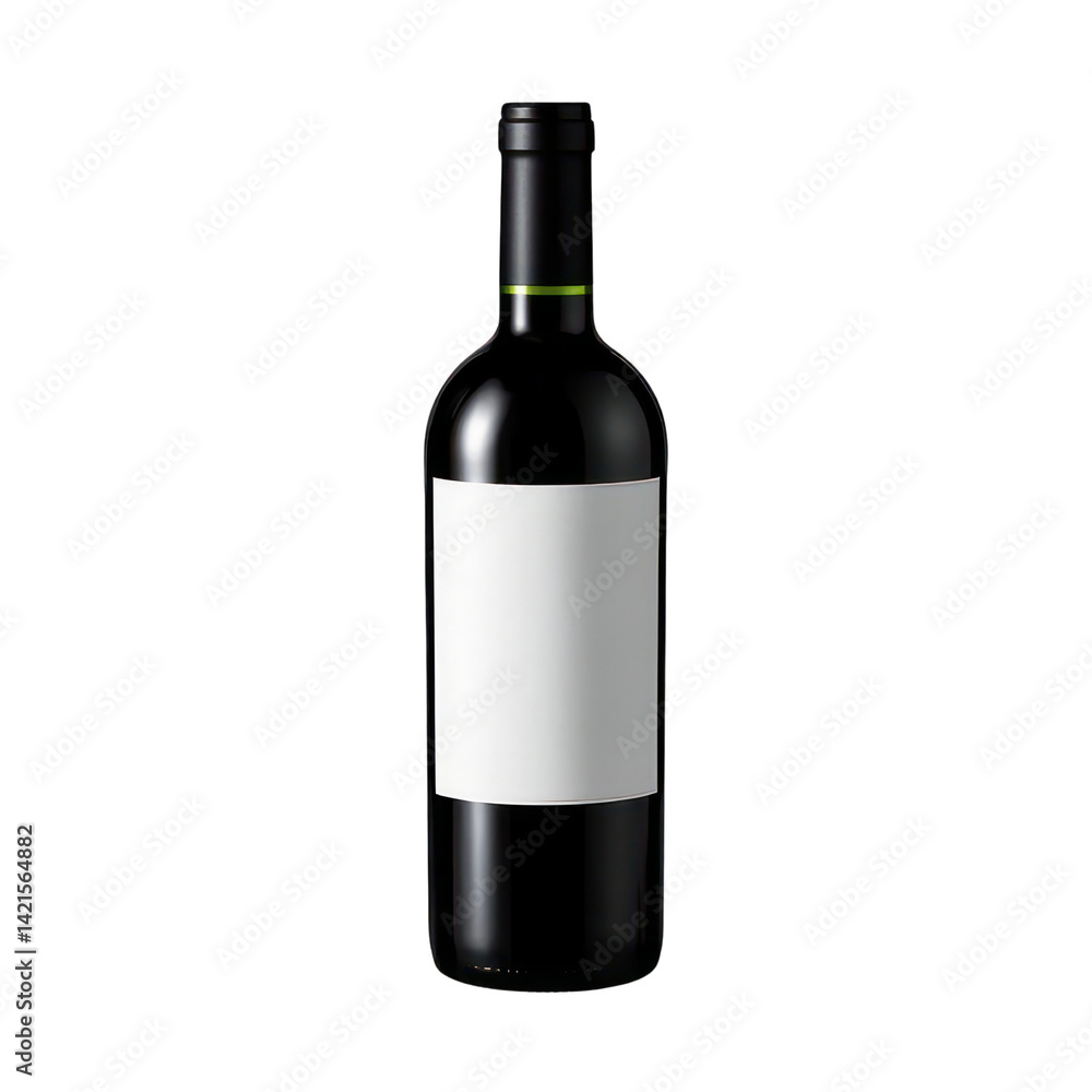 Isolated Wine Bottle On Transparent Background, Generative AI Isolated Wine Bottle On Transparent Background, Generative AI
