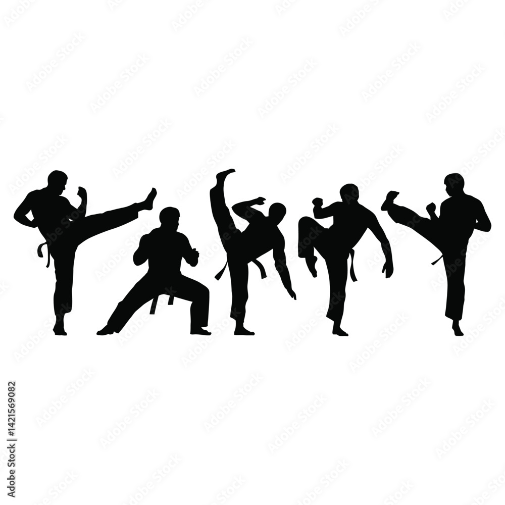 Silhouettes of people in sport, dance, and business illustrate the evolution of human movement with vector graphics Silhouettes of people in sport, dance, and business illustrate the evolution of human movement with vector graphics
