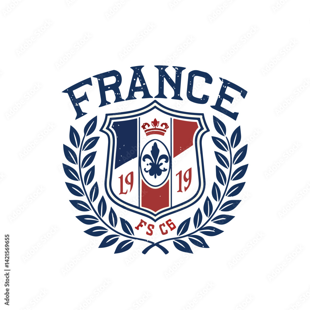 Naklejka premium Pray for France vector illustration. Prier pour la France lettering. France map vector illustration