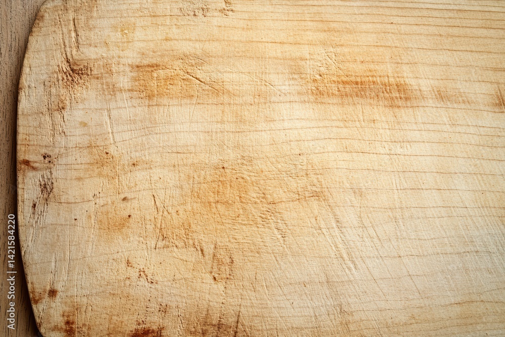 Fototapeta premium 料理のためのまな板が整備されており、木目が美しく見えています。日常的な風景の一コマ。