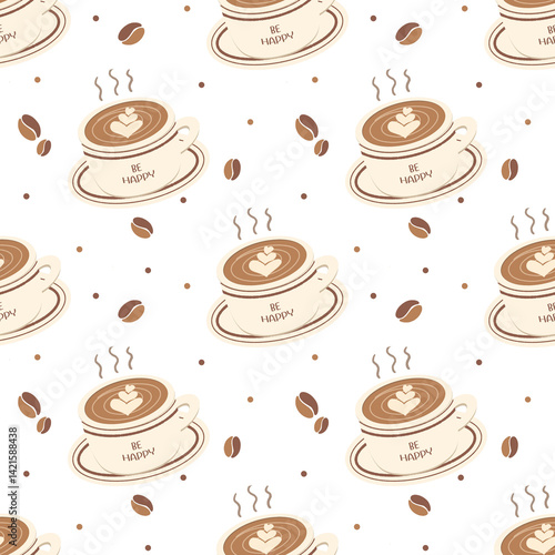 Coffee and bakery seamless pattern 