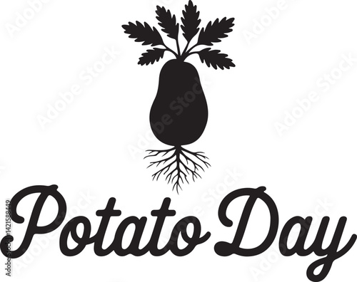 International potato day of Vector Illustration | national potato day celebration | creative concepts of raw potato | National Potato Day Icon with Smiling Cartoon Potato Illustration