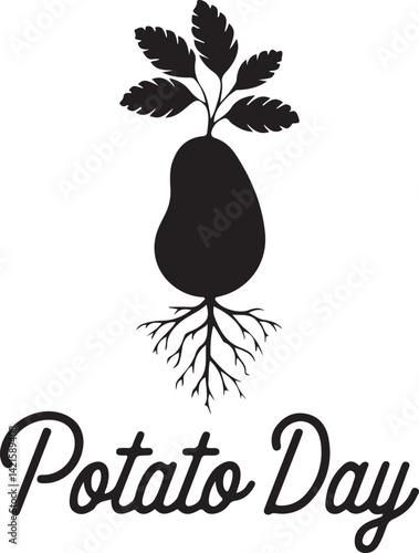 International potato day of Vector Illustration | national potato day celebration | creative concepts of raw potato | National Potato Day Icon with Smiling Cartoon Potato Illustration