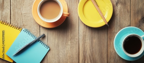Cozy Workspace with Coffee and Notes