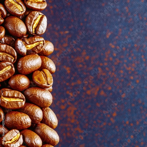 A stunning array of coffee beans capturing their rich colors and unique textures in a close-up