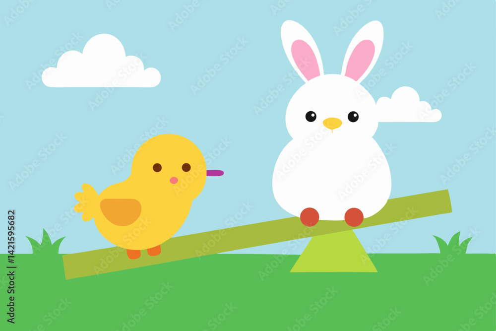 easter bunny with eggs easter bunny with eggs