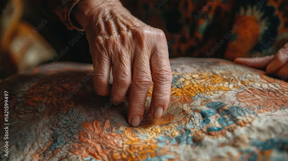 Elderly artisan skillfully mixing vibrant paints in a rustic bowl during a creative workshop set in a colorful studio environment Elderly artisan skillfully mixing vibrant paints in a rustic bowl during a creative workshop set in a colorful studio environment