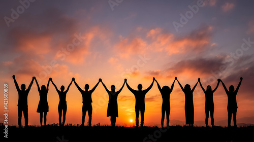 unity, hope and empowerment symbol, wide composition