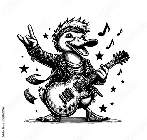 A Rockstar Band Featuring Duck, Teal, Goose, and Swan Performing on Stage at a Concert
