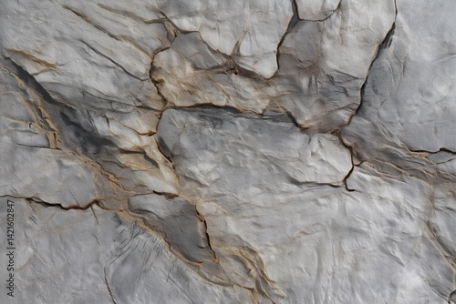 A large rock with a lot of cracks and holes