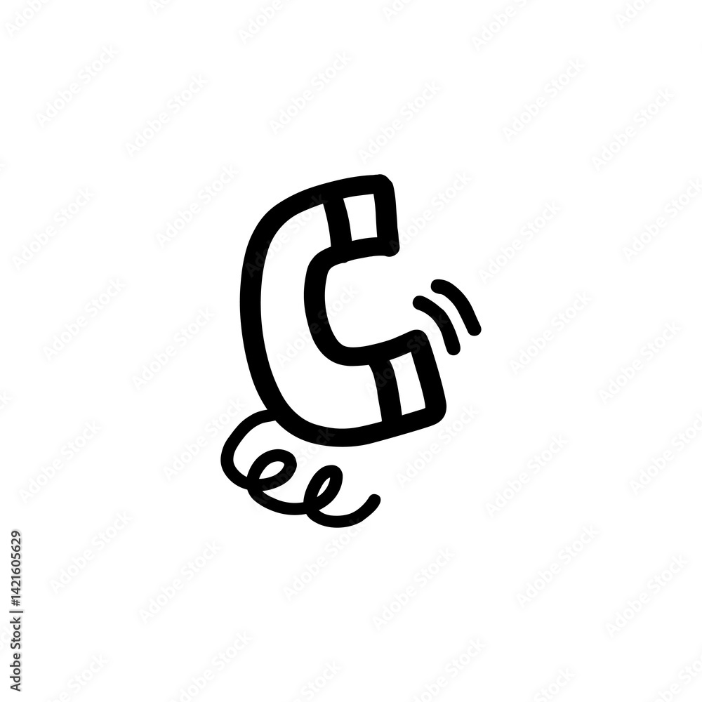 Obraz premium phone doodle icon