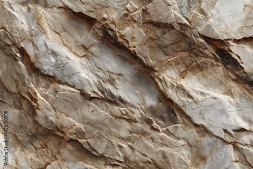 A rock with a lot of texture and a brownish color