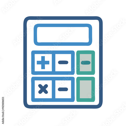 Calculator Icon Representing Financial Calculation and Budget Planning