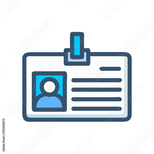 ID Card Icon Representing Customer Identity and Personal Identification