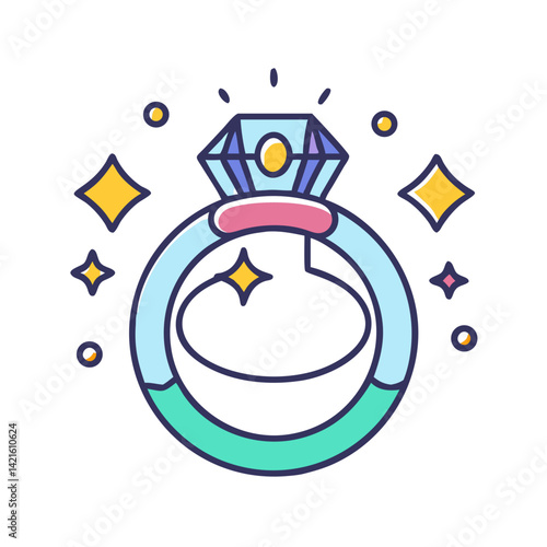 Magic Ring Icon Representing Enchanted Jewelry and Mystical Power
