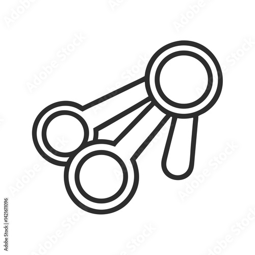 Measuring Spoons Icon Representing Ingredient Portioning and Kitchen Accuracy