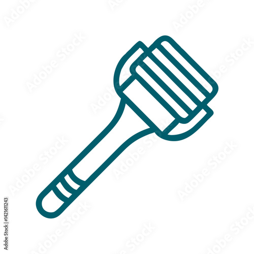 Meat Tenderizer Icon Representing Meat Softening and Kitchen Preparation