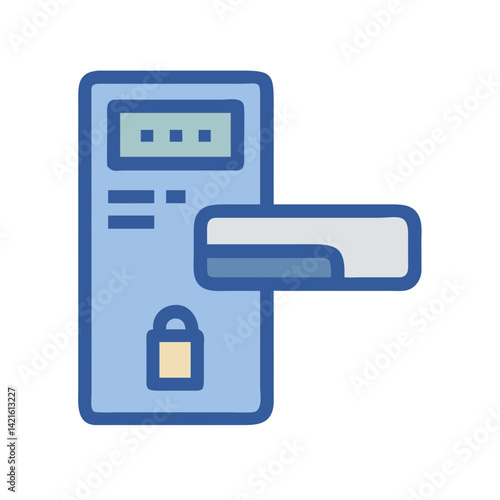 Room Card Access Icon Representing Hotel Entry and Keyless Security