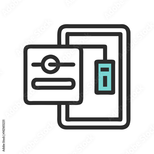 Room Card Access Icon Representing Hotel Entry and Keyless Security