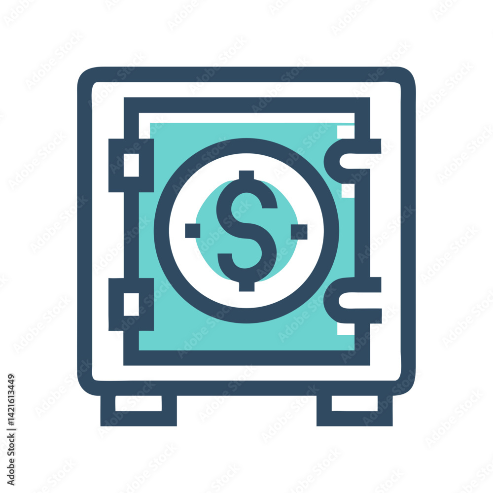Safe Vault Icon Representing Secure Financial Storage and Money Protection Safe Vault Icon Representing Secure Financial Storage and Money Protection