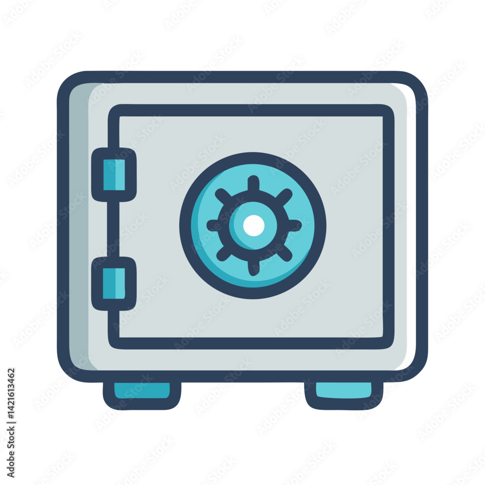 Safe Vault Icon Representing Secure Financial Storage and Money Protection Safe Vault Icon Representing Secure Financial Storage and Money Protection