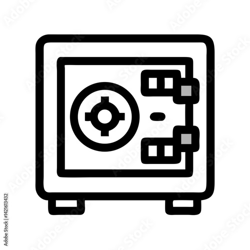 Safe Vault Icon Representing Secure Financial Storage and Money Protection