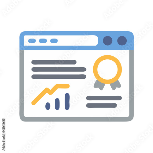 Search Engine Results Page Icon Representing SEO Performance and Web Visibility