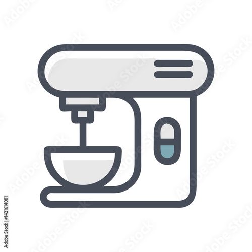 Stand Mixer Icon Representing Baking Equipment and Kitchen Mixing Appliance