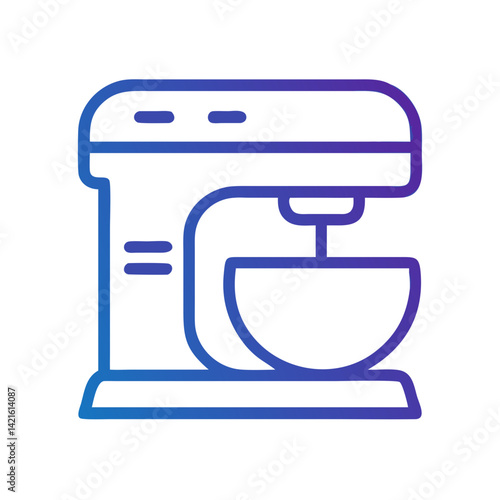 Stand Mixer Icon Representing Baking Equipment and Kitchen Mixing Appliance