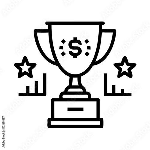 Trophy Icon Representing Business Achievement and Professional Success