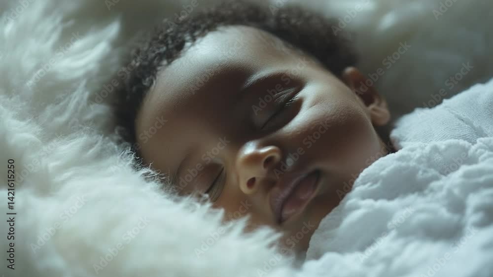 Sleeping Baby: A serene and close-up portrait of a peaceful baby sleeping soundly on a bed of soft, fluffy material, evoking feelings of warmth, comfort, and unconditional love. Sleeping Baby: A serene and close-up portrait of a peaceful baby sleeping soundly on a bed of soft, fluffy material, evoking feelings of warmth, comfort, and unconditional love.