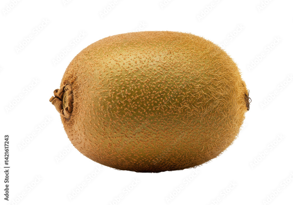 Fototapeta premium Kiwi fruit, whole, top view isolated on white background