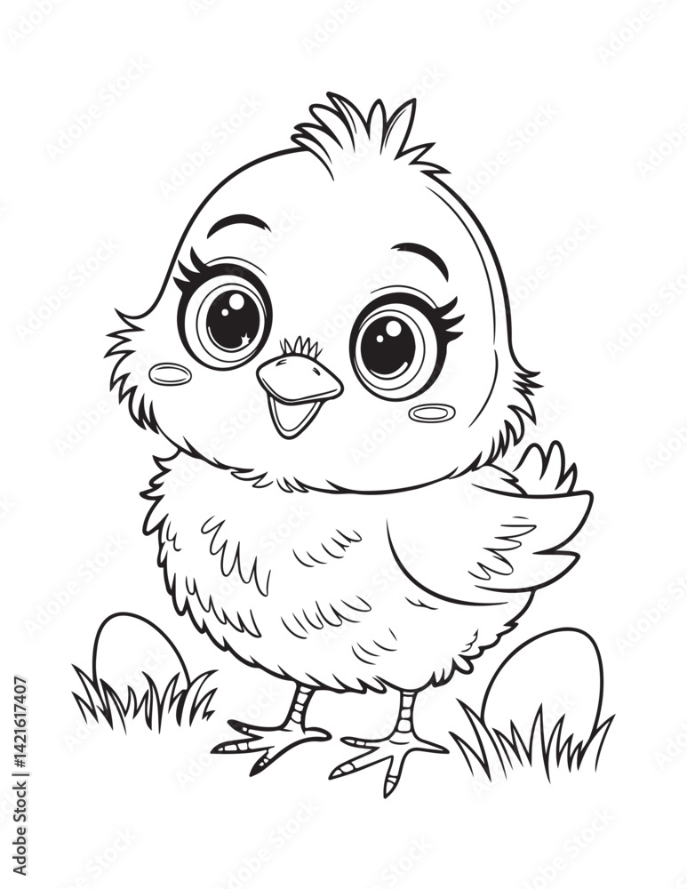 Obraz premium Cute Animal Coloring Pages, Coloring book, Animals, victor, animals line art, illustration, black & white Designs