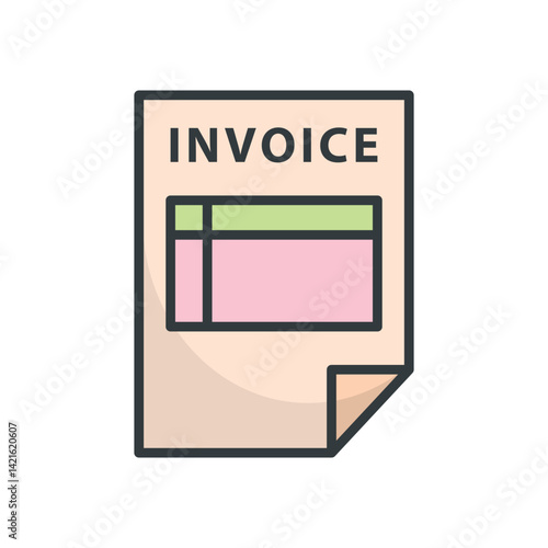 Invoice  icon vector design templates simple and modern
