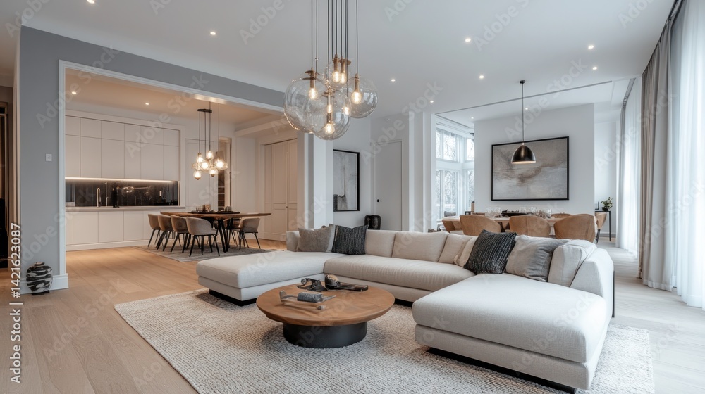 Fototapeta premium Modern Luxury Living Room Interior Design