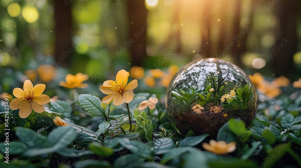 A stylized green earth pulsates with energy, a symbol of hope and sustainability, as it strives towards environmental goals, leaving a positive footprint on the planet. A stylized green earth pulsates with energy, a symbol of hope and sustainability, as it strives towards environmental goals, leaving a positive footprint on the planet.