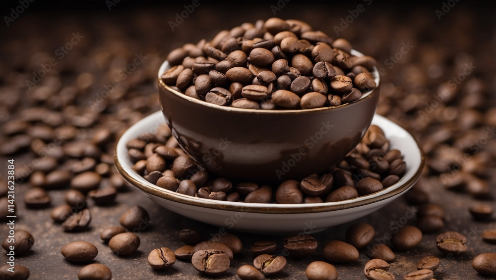 Fototapeta premium Premium Coffee Beans - Perfect for Brewing Your Favorite Coffee