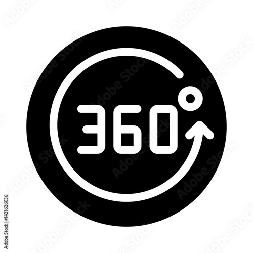 360 degree content viewer - Solid icon