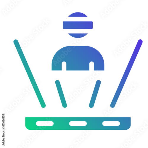 Holographic trainer figure - Flat Gradient icon