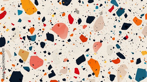 Colorful terrazzo texture background design (1)