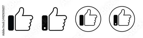 Thumbs buttons like dislike. Rating and feedback thumb. Vector illustration yes, ok, thumbs up, success, symbol, good.