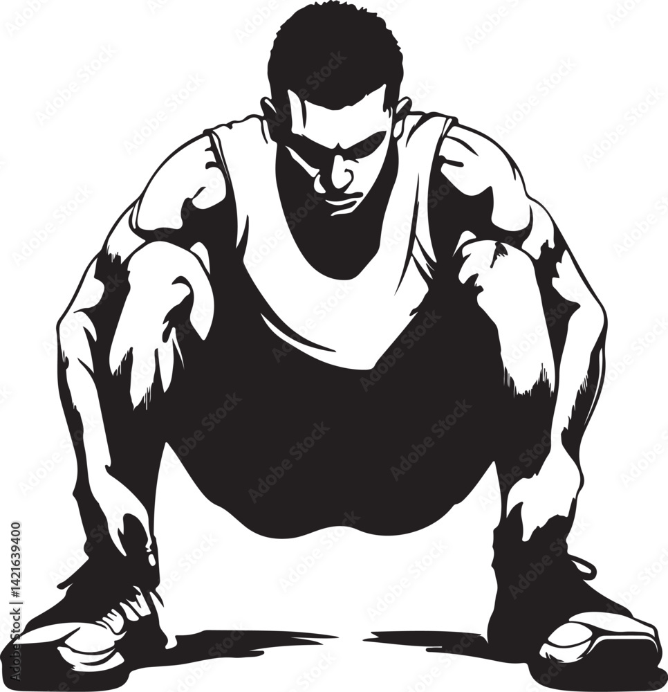 Fototapeta premium illustration of a athletic athlete