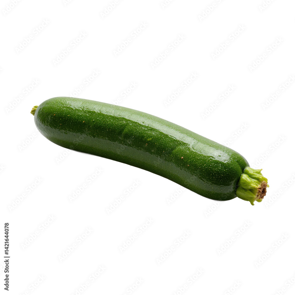 Fresh green zucchini with a smooth texture and vibrant color.