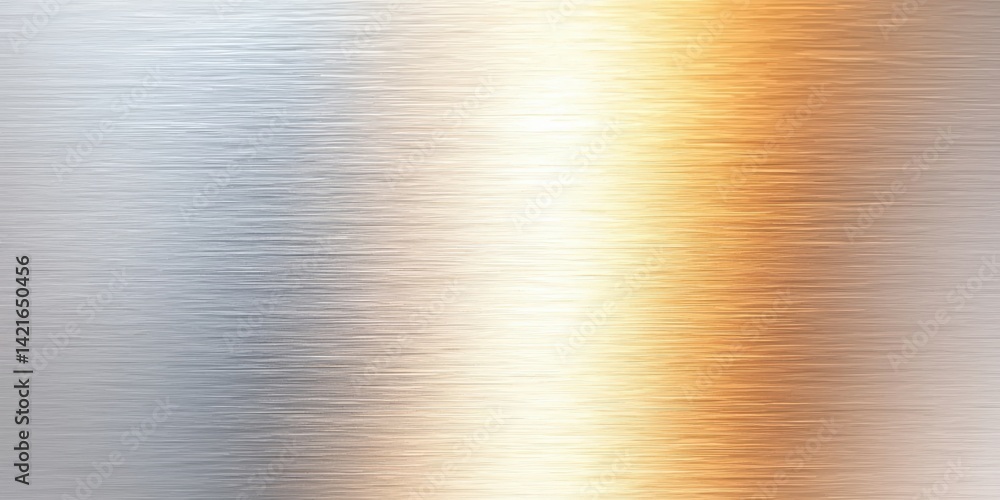 A smooth, metallic gradient combines silver and gold tones, creating a modern and elegant texture that is visually striking.