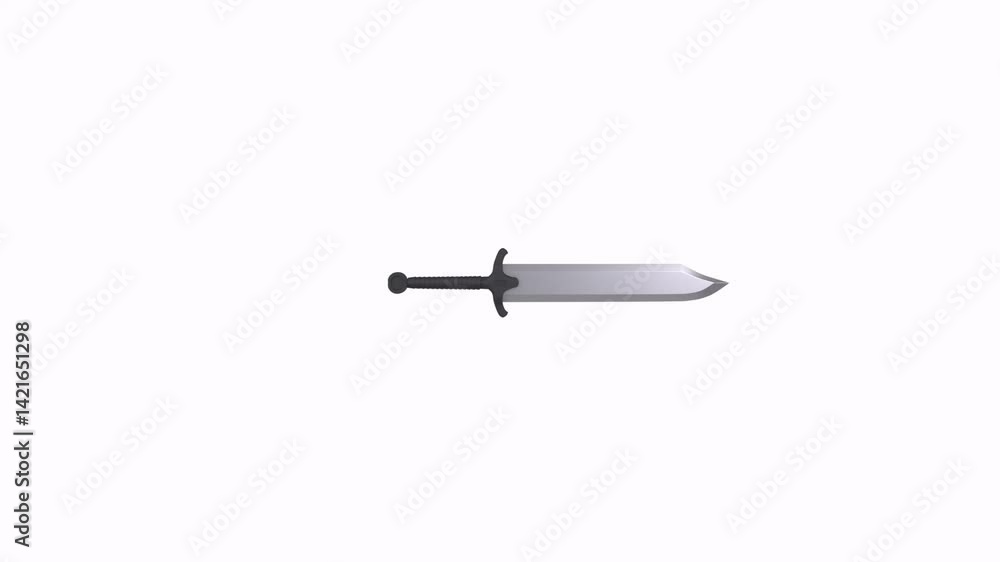Sword isolated on white background 3d rendering Sword isolated on white background 3d rendering